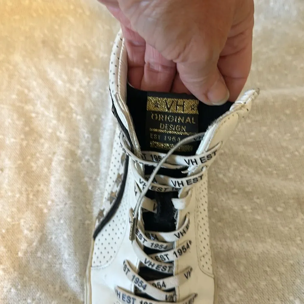 VINTAGE HAVANA Gadol High Top Sneaker Shoes Black White Women's 10